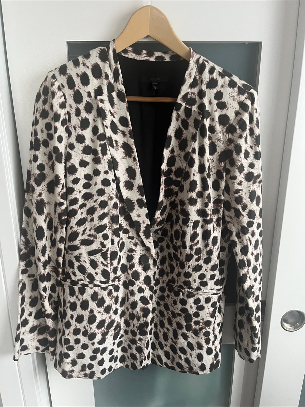 Joe's Jeans Black and White Animal Print Blazer